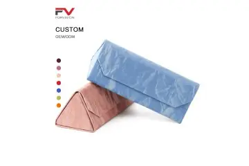 Foldable Handmade PU Leather Eyeglasses Case