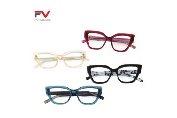 EP004 Square Acetate Eyeglass Women Glasses With Candy Colors