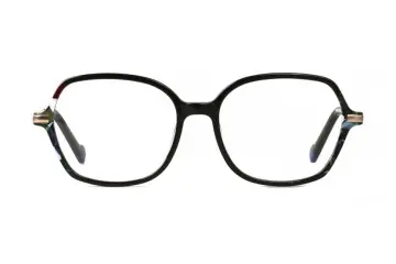 XL6004 Acetate Square Rim With Geometric Metal Temples Glasses